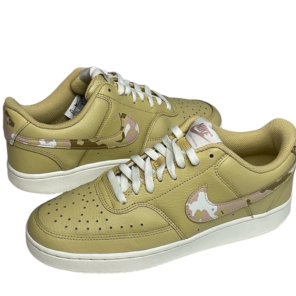 EUC Nike Court Vision Low ‘Sesame Camo’ Women’s Size 9.5